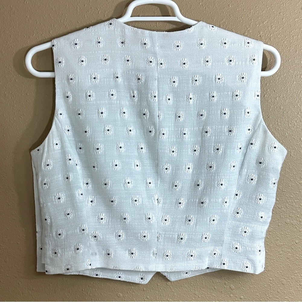 Vintage Christian Dior Light Gray Side Button Vest - Picture 4 of 7